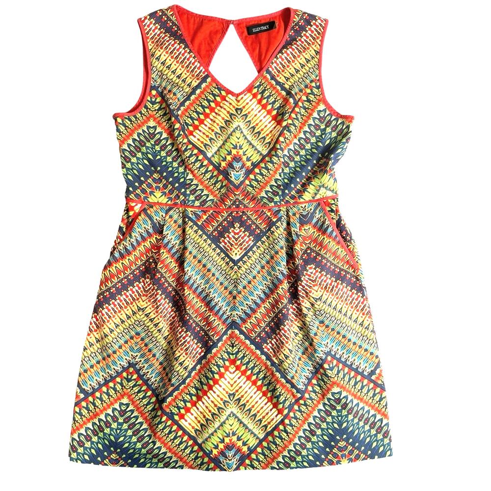 Colorful Geometric Pattern Dress